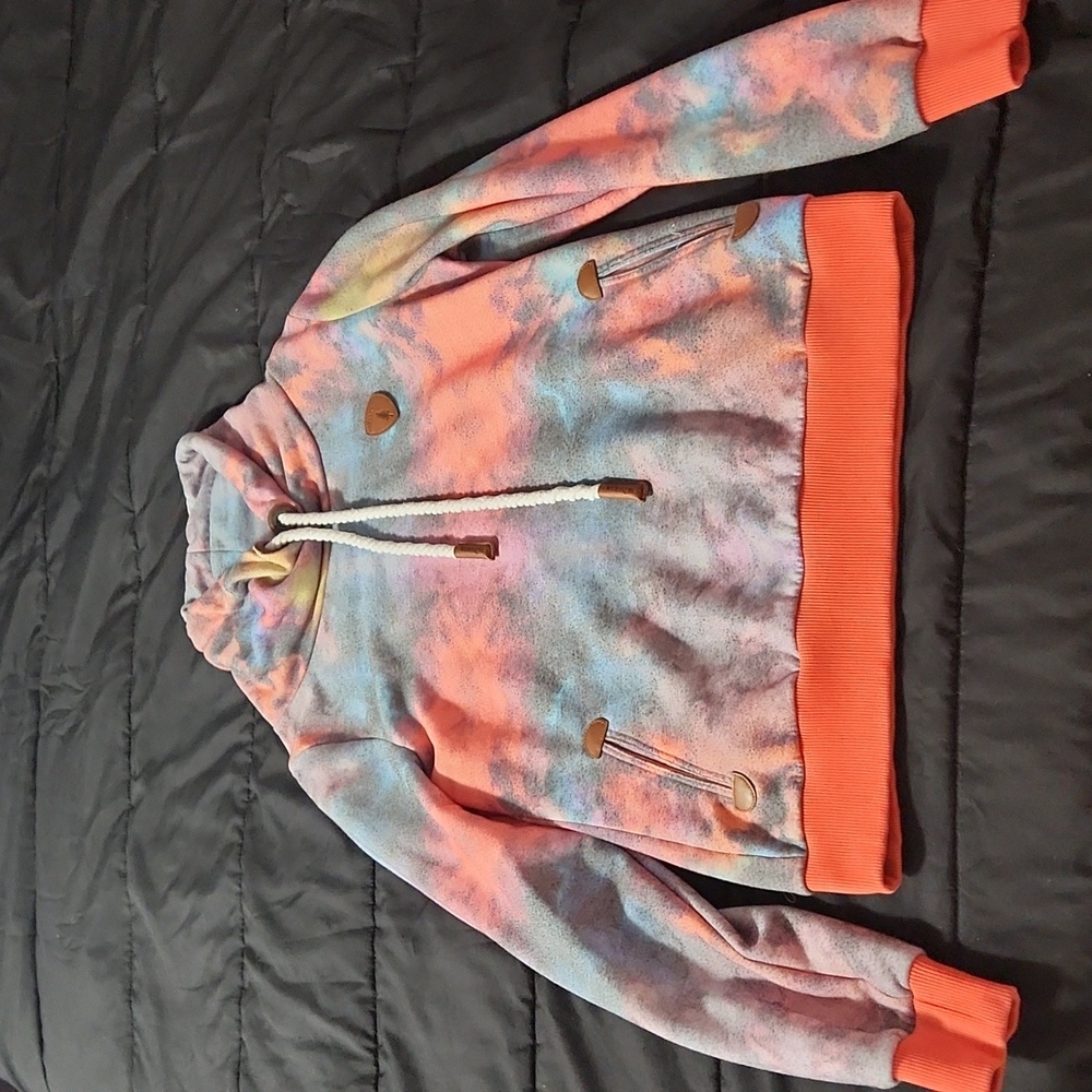 Wanakome cowel neck sweatshirt. Multi colored. Large